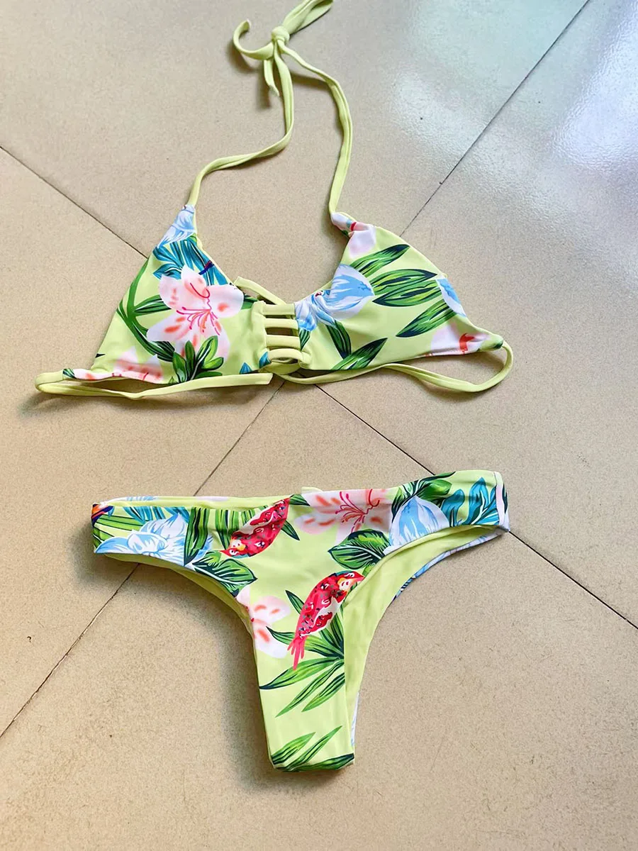 

Micro Bikinis 2025 Sexy Women Swimsuits Female Swimwear Print Bikini Set Bathing Suit Swimming Suits Beachwear Thong Biquini