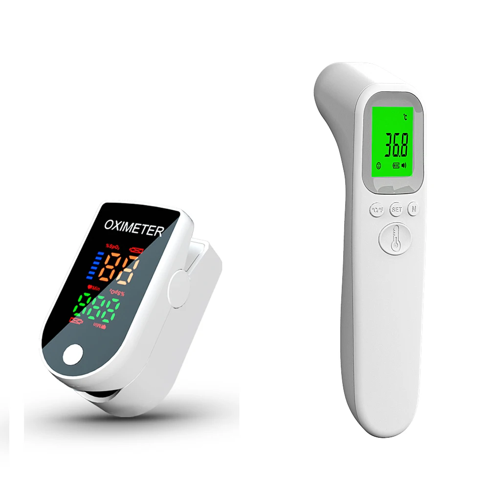 

AiQUE медицинский инфракрасный термометр для лба с подсветкой, пульсоксиметр для пальцев, медицинский портативный кислород в крови, насыщение сердечного ритма