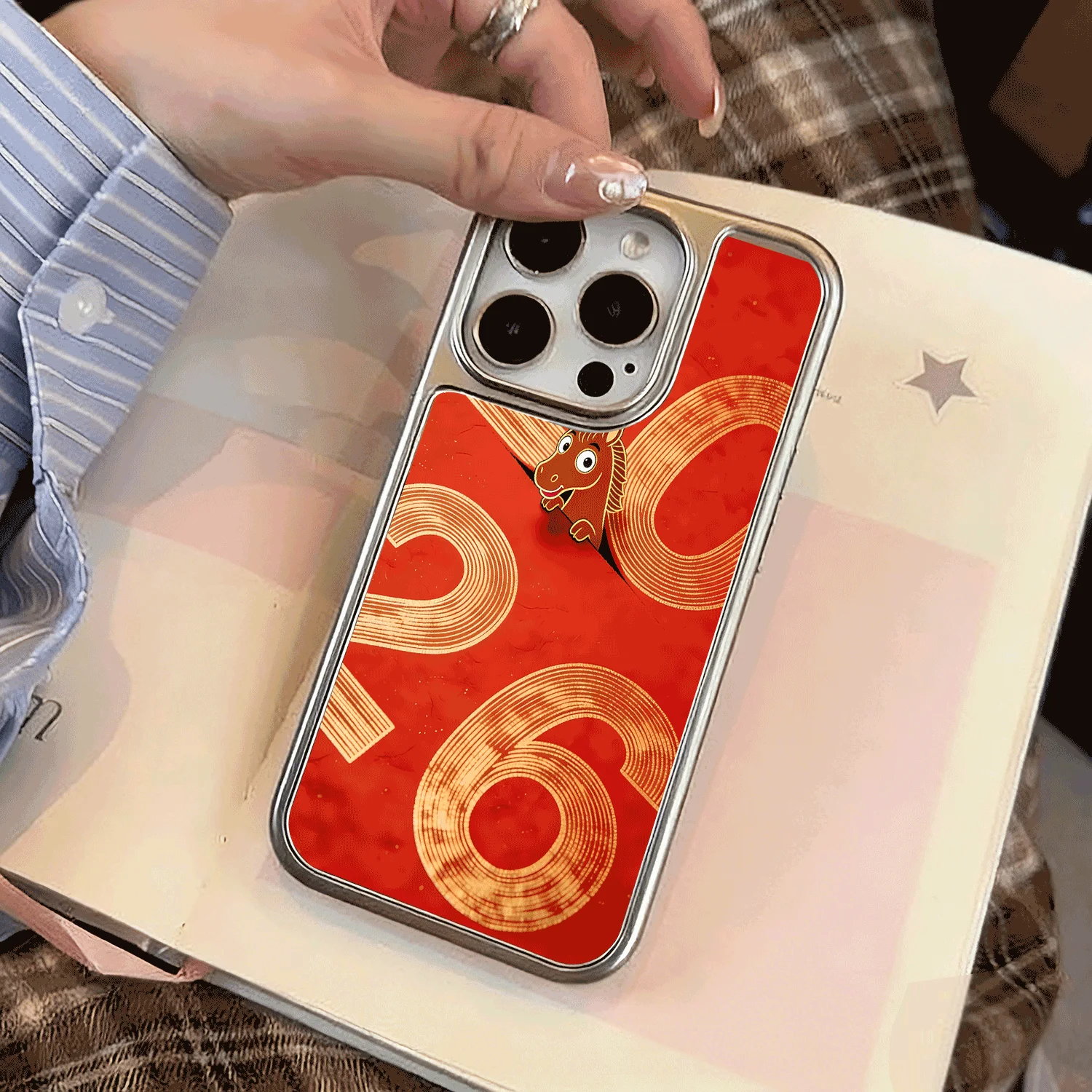 

2026 Korean Matte Phone Case for iPhone 17 Air 16 15 Pro Max 14 Plus 13 Pro 12 11 Ins Horse Camera Protection Bumper Male Female