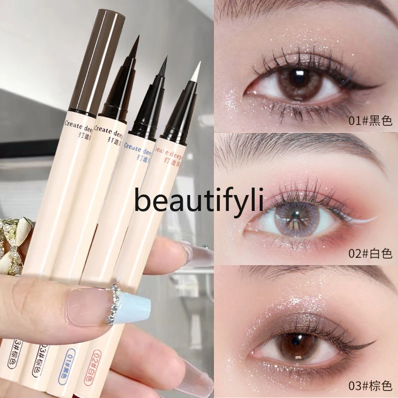 

Eyeliner, waterproof, non-decolorizing, sweat-proof, non-smudging novice, beginner, very fine soft hair, multi-colored.