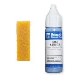 Penna fluida per mascheratura ad acquerello da 15ml gomma da cancellare in gomma bianca/blu colla per artisti che copre forniture artistiche liquide
