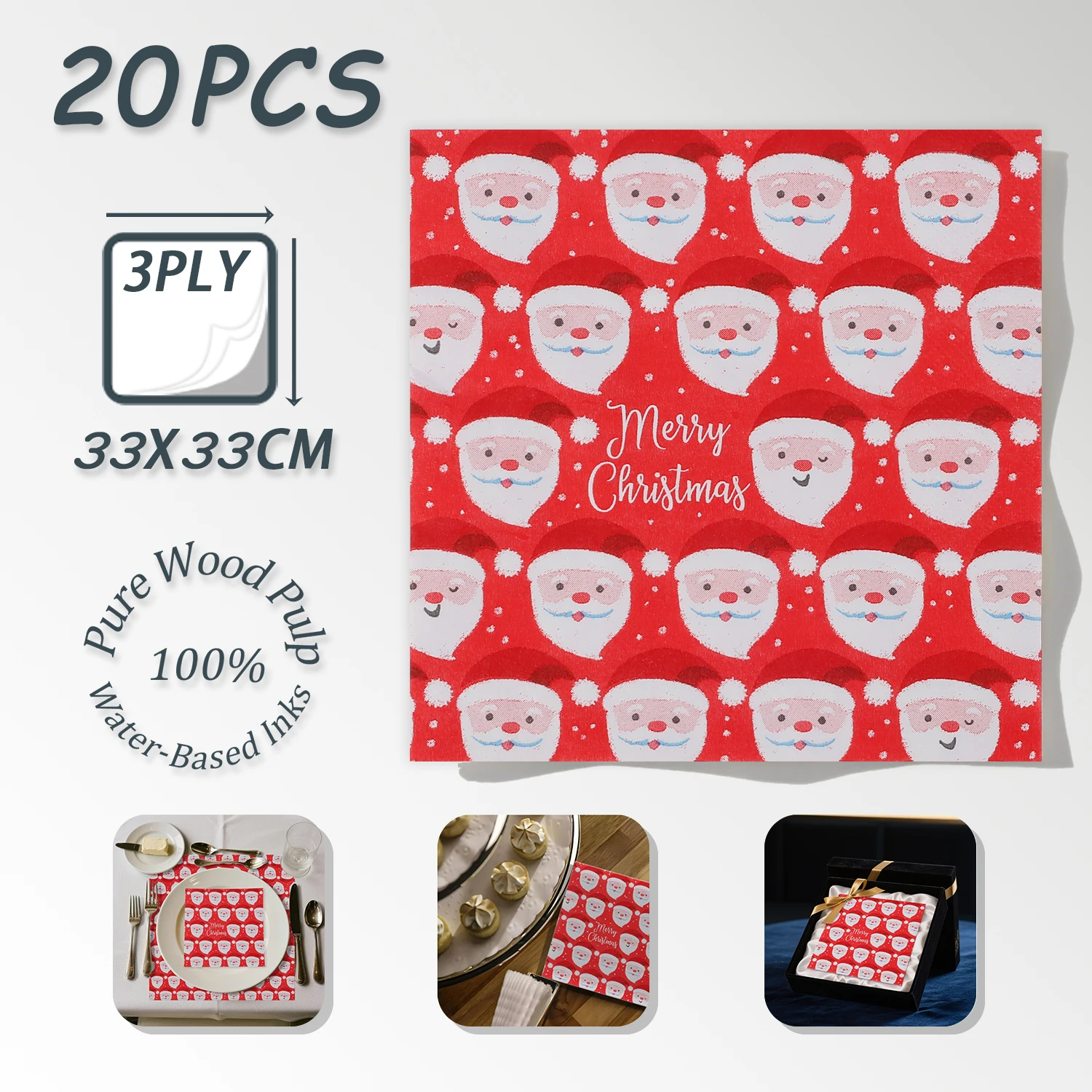 20Pcs Festive Santa…