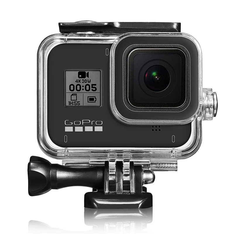 Wodoszczelna obudowa do GoPro Hero 8, czarna osłona ochronna na kamerę i obiektyw, akcesoria do nurkowania i pływania do 60M. — zdjęcie produktu 5