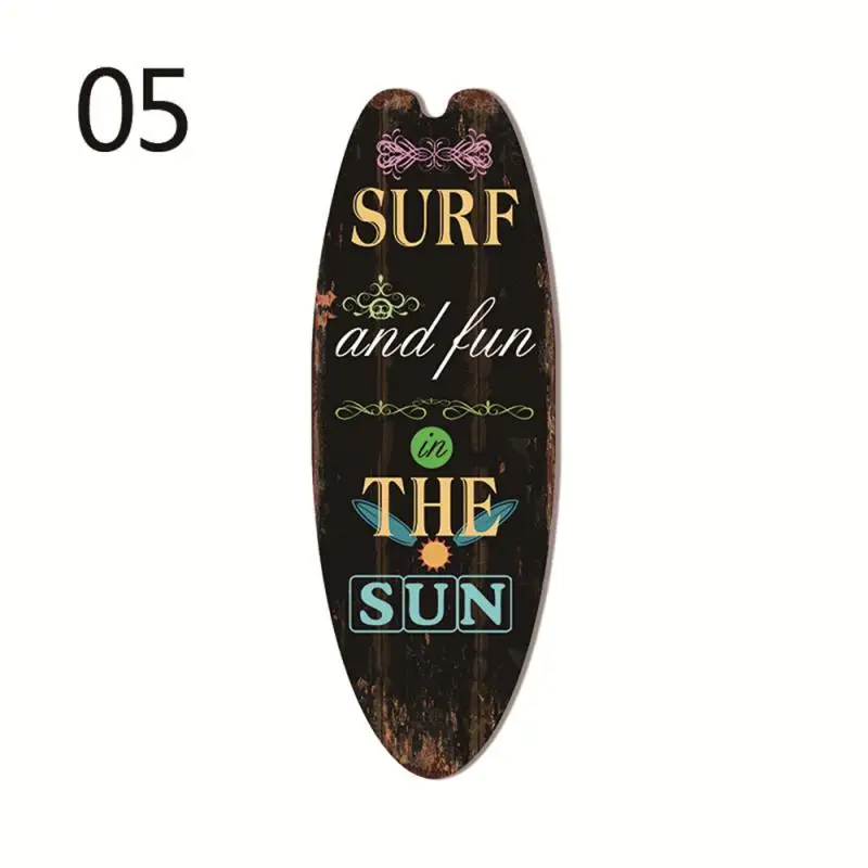 Wall Hanging Ocean Simple Solid Pendant Festival Durable Firm Surfboard Printing Preservative Household Vintage Decorate Board