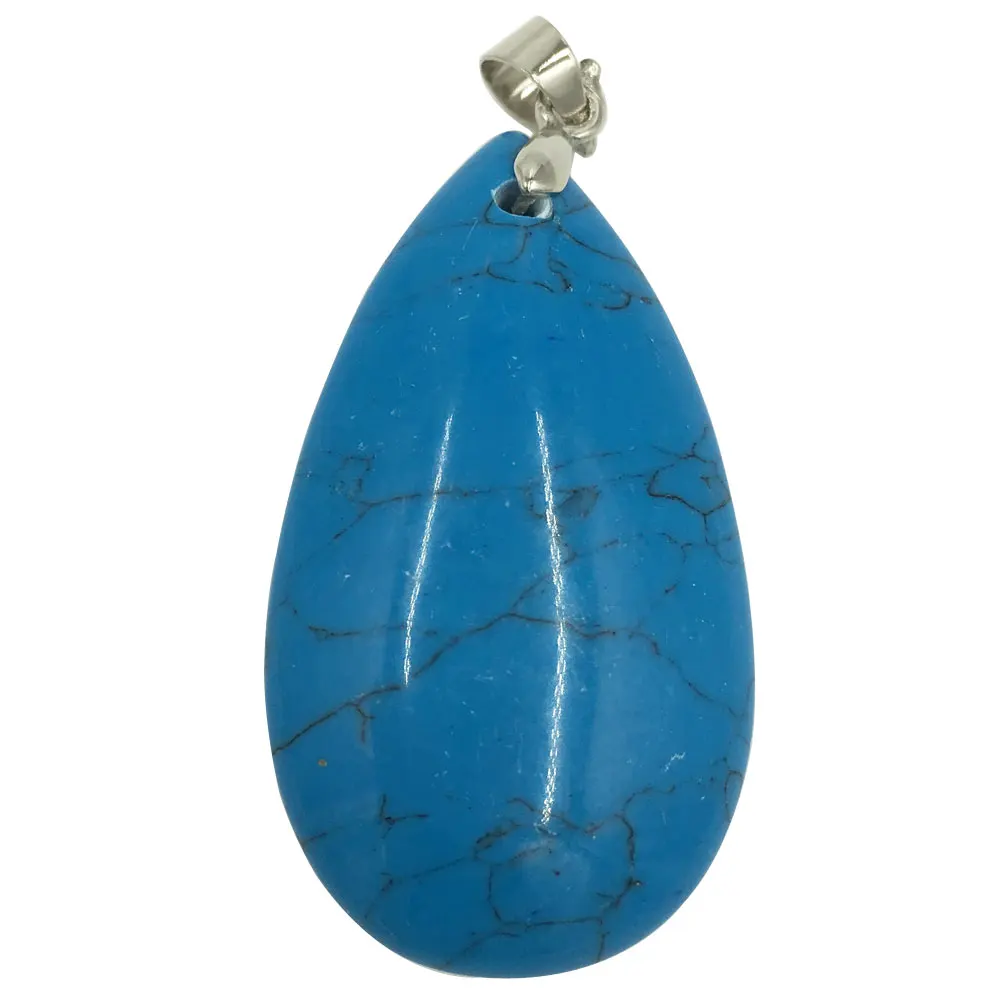 Carnelian Opal Goldstone Blue Sand Labradorite Tiger\'s Eye Crystal Water Drop Women Men Pendant Bead PC5403