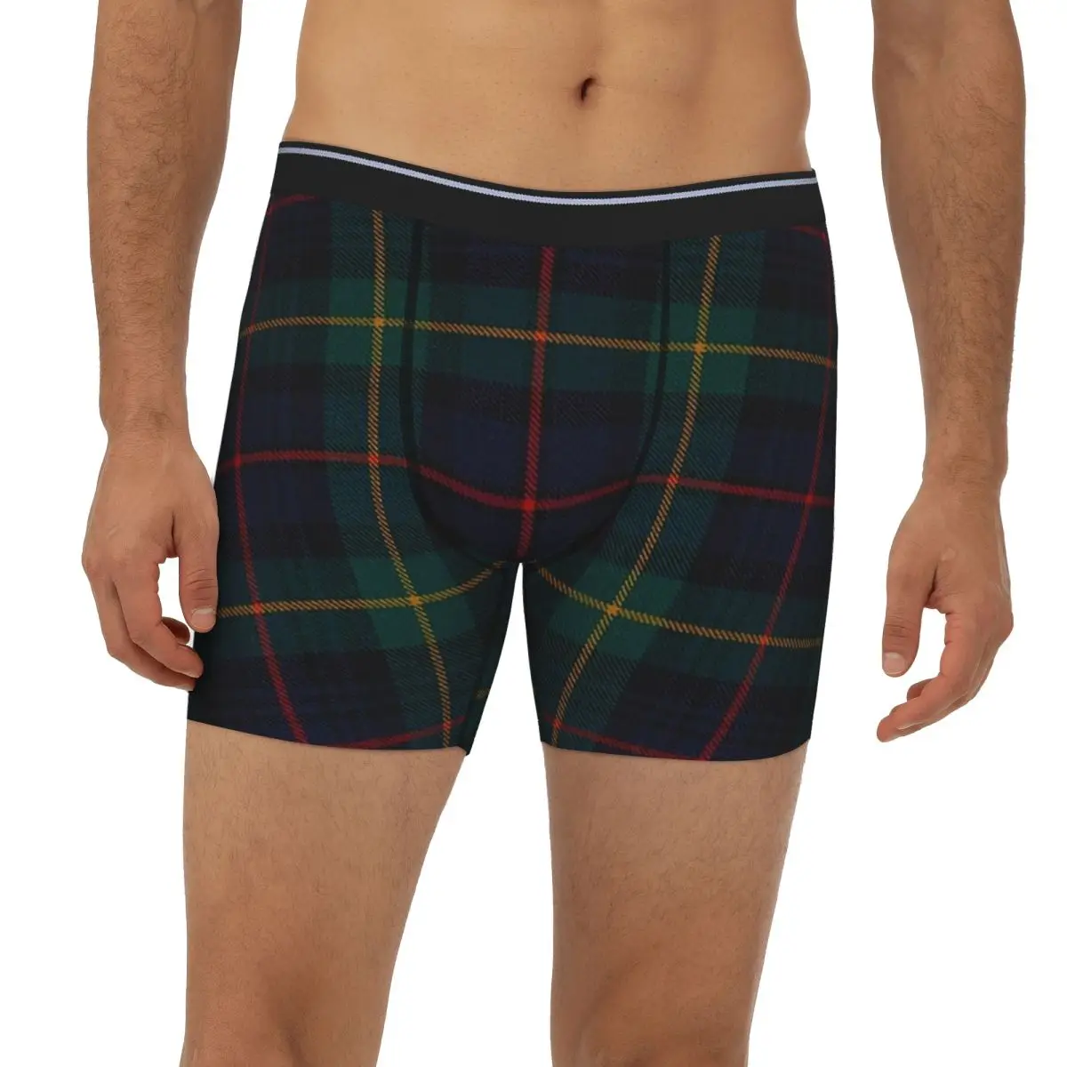 

Farquharson Scottish Tartan Long Boxer Underpants Short Men Panties Ventilate Underwear for Homme Man Boyfriend Gifts