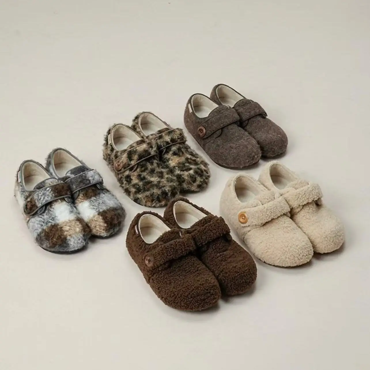 Boken Shoes 2025 Winter Plush and Fury Sapatos femininos de algodão quente para outono e inverno