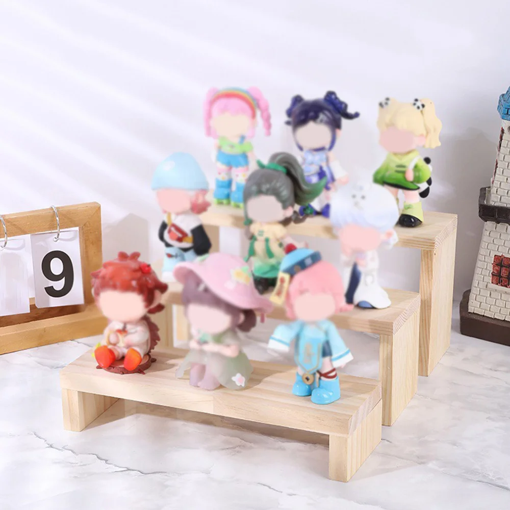 

Portable Wooden Display Stand Shelf U-Shaped for Figure Display Holder Cupcakes Jewelry Organizer Shelves Storage Showcases