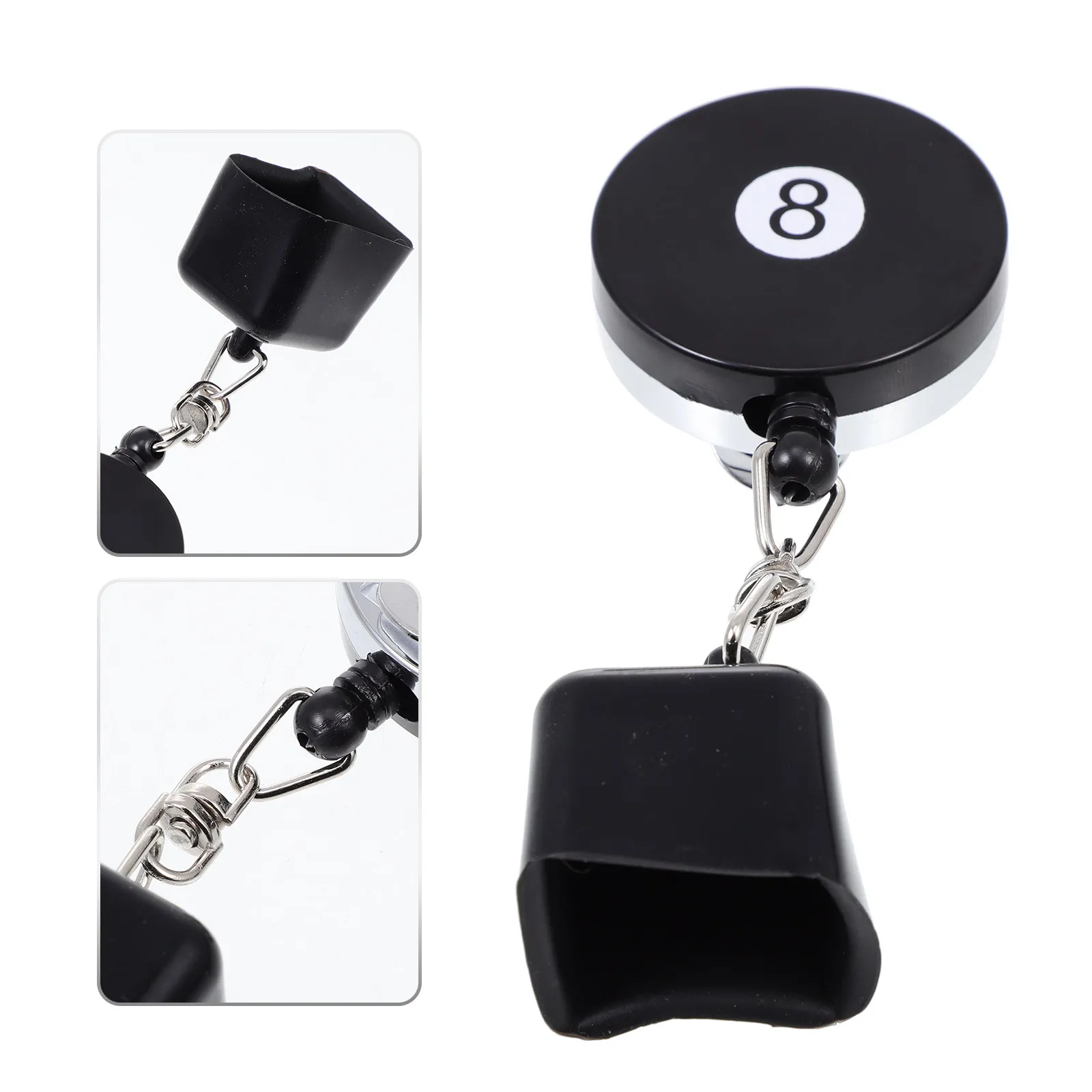 Porte-craie de billard en caoutchouc de haute qualité, protecteur de craie rétractable, accessoire de billard, fourniture de snooker, noir