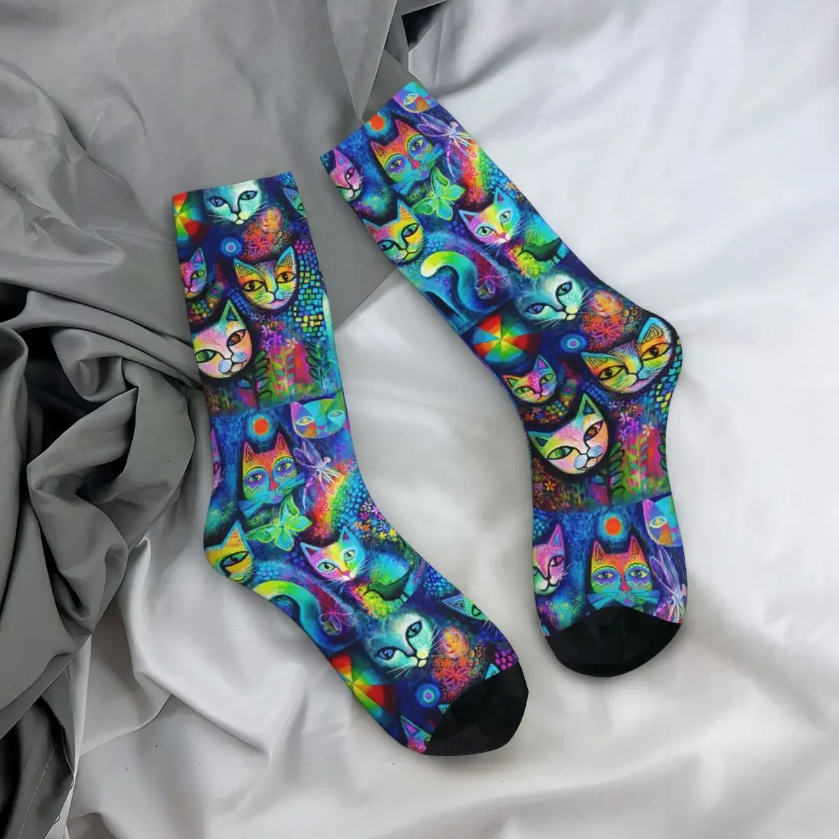 Magicats Socks Harajuku Sweat Absorbing Stockings All Season Long Socks Accessories for Man's Woman's Gifts