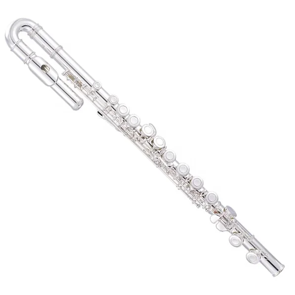 High Quality U Shape Silver 16 Closed Holes Flute Leather Case Musical Instrument Wood Wind