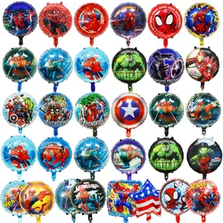 Ballons en aluminium de 18 pouces, 50 pièces, SpidSuffolk, services.com America, Iron Man, The Avengers, décor de fête d'anniversaire, jouets pour enfant