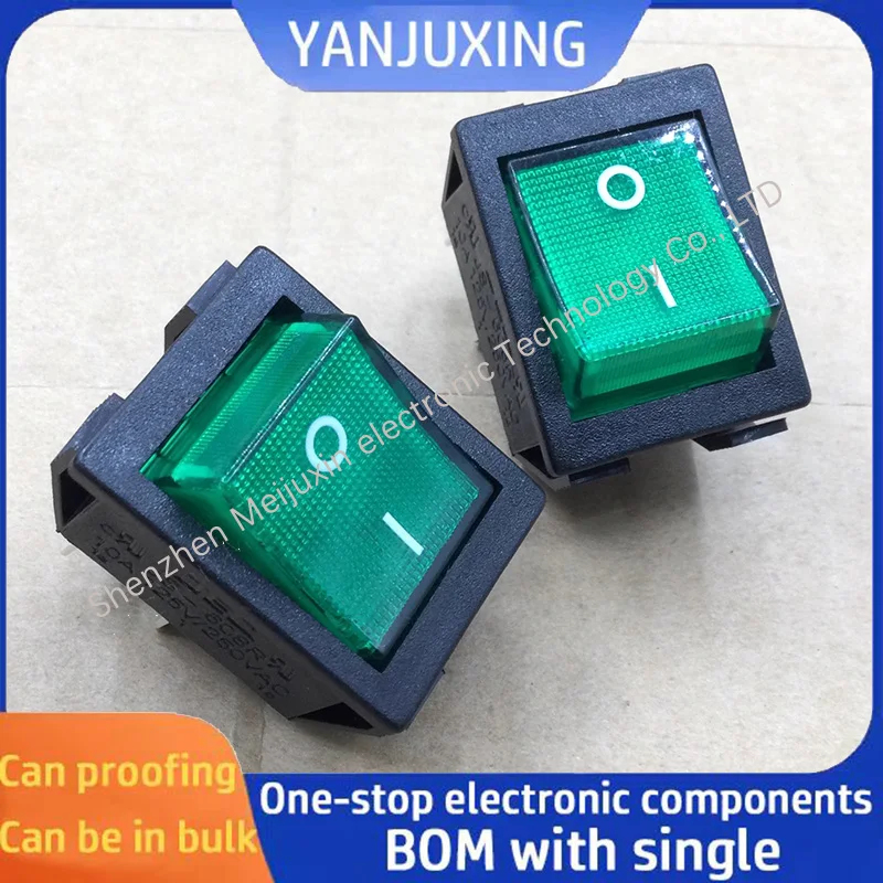 

1 ~ 5 шт./лот, переключатель в форме лодки JS-608R, четырехконтактный двухскоростной выключатель питания с подъемной пластиной, 16 А, 250 В, высокий ток с индикатором