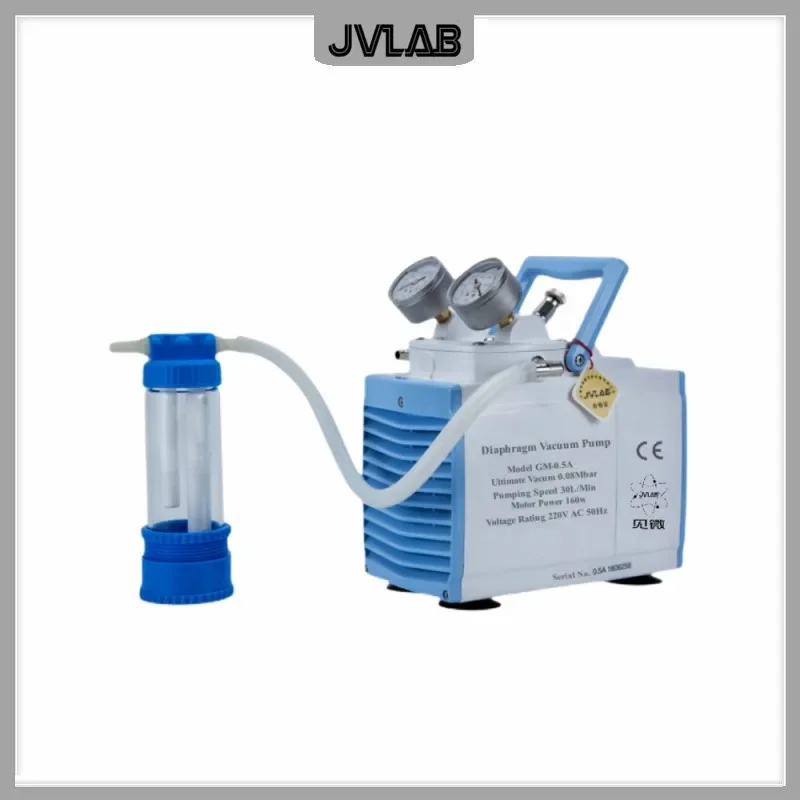 

Oil-free Diaphragm Vacuum Pump Oilless Laboratory Vacuum Pump 30L/min Positive & Negative Pressure GM-0.5A 160W 220V AC 50HZ