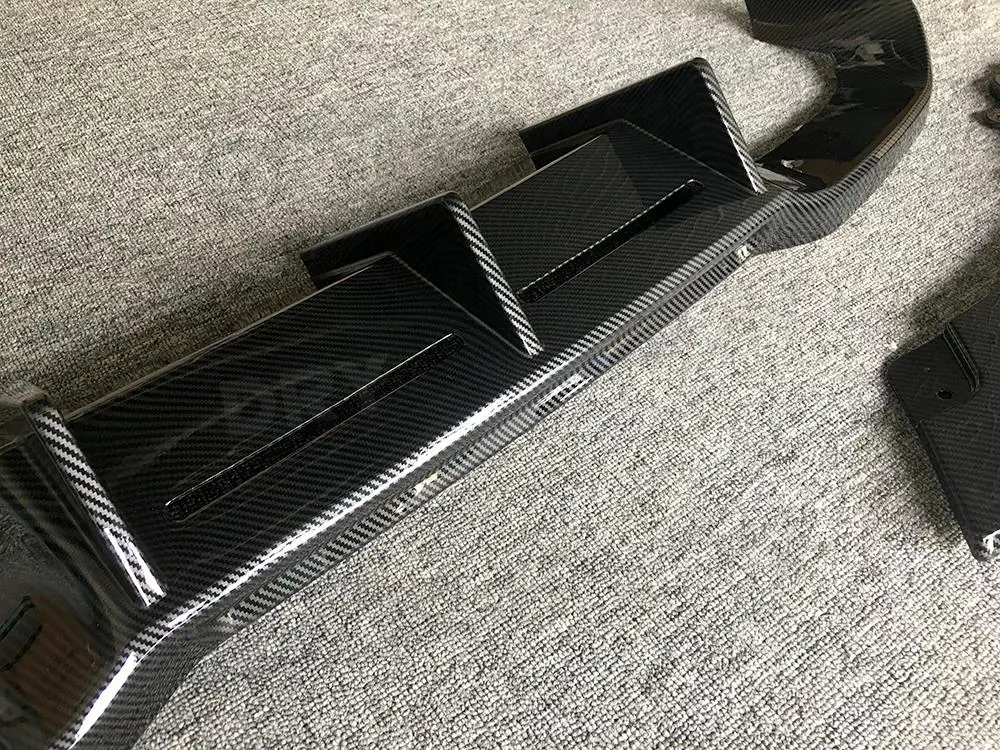 

3Pcs/Set Carbon Look Rear Bumper Diffuser & Splitters for BMW 2 Series F87 M2 M2C Competion 2016 + Rear Lip Spoiler Splitters