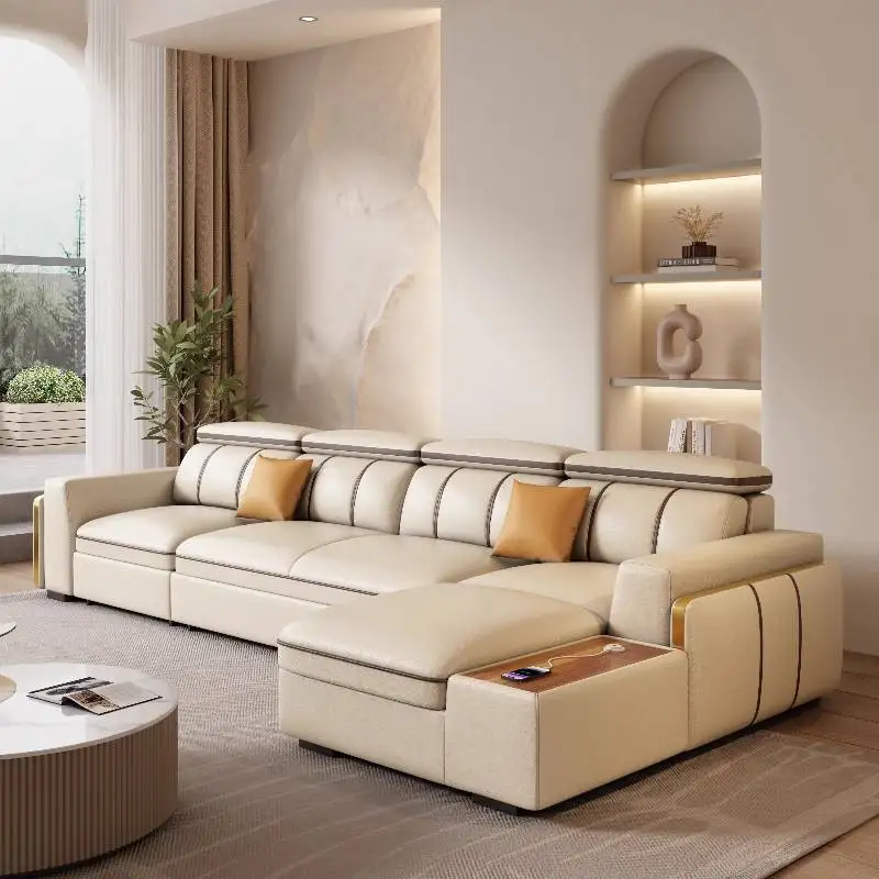 저장 공간이 있는 회색 전동 리클라이너 소파, 흰색 저렴한 고급 거실 소파, 싱글 모던 거실 가구