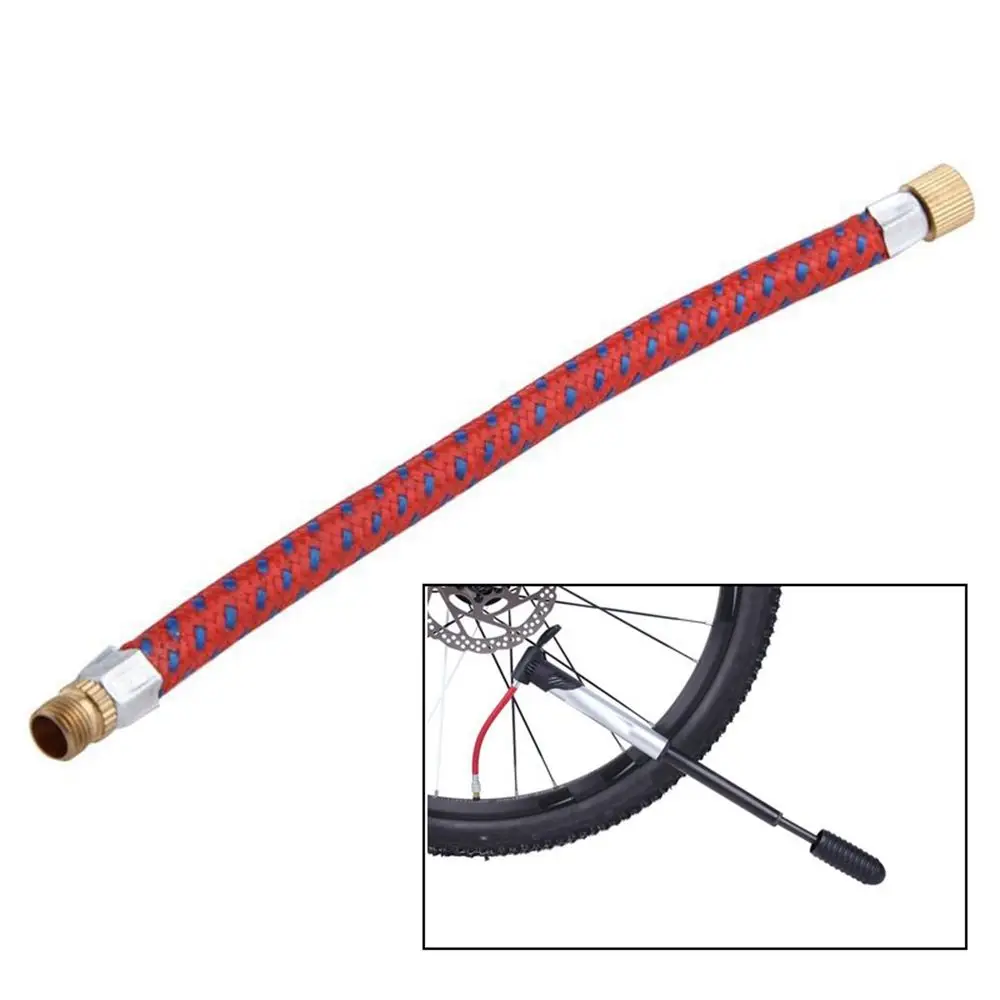 1/2pcs Bicycle Pump Extension Hose Tube Pipe Cord Portable Bike Pumping Service Parts Longer Use150Psi Schrader A/V Valve