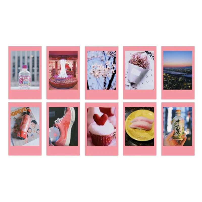 10-20 ورقة Fujifilm Instax Mini 12 8 9 فيلم الوردي الجانب والأزرق الجانب فوجي ورق الصور الفورية ل 70 7s 50s 90 25 Share SP-1 2