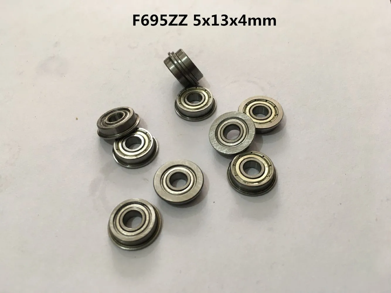 

50pcs F695ZZ 5x13x4mm Flange Ball Bearing Metal Shielded Flange Bearing
