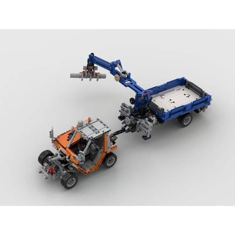 Building Block Model MOC-213317 City Farm Agricultural Transport Slope Trailer 620 Pieces Adult Birthday Christmas Toy Gift