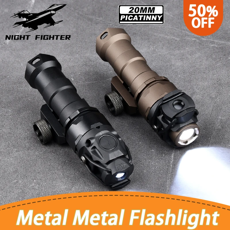 

WADSN Metal KIJI Flashlight Tactical Airsoft K1-10 Degree Scout Light With Dual Function Pressure Switch Fit Mlok Keymod Rail