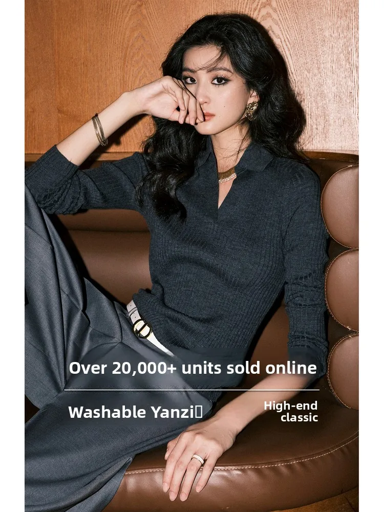 

Warm Anti-Pilling Waable Wool Knitted Sweater by ANNASPEAK Soft Casual Sle Long Sve Ne Regular Fit Ladies Knitwear