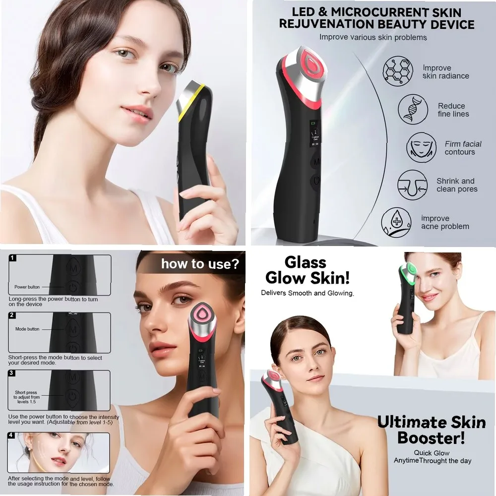 2025 Multifunctional Phototherapy Beauty Instrument with  Vibration & Anti-Aging Booster