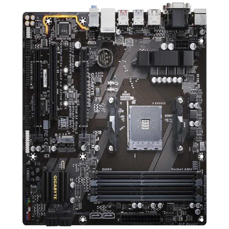 جيجابايت GA-AB350M-D3H (AM4/ B350/ 2 Way CrossFire/ HDMI/ DP/ M.2/ SATA/ USB 3.1 Type-A/ Micro ATX/ DDR4/ اللوحة الأم)