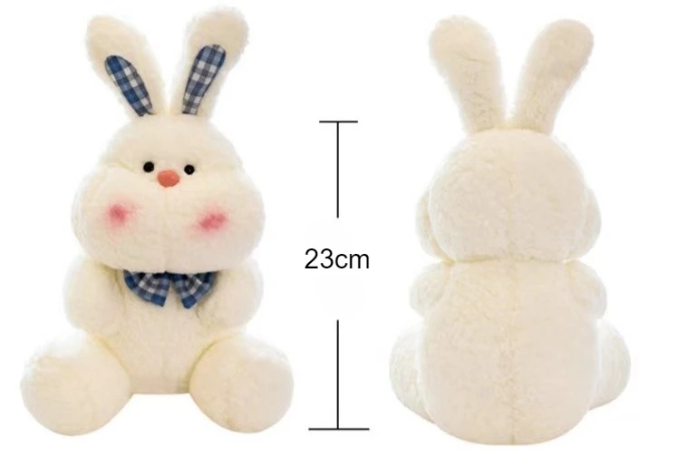 Urocza Miękka Pluszowa Zabawka Króliczek Kawaii Dziecięca Miękka Kreskówkowa Maskotka Wypchana Lalka Poduszka Dekoracja Pokoju Dziecięcego Prezent na Boże Narodzenie Urodziny