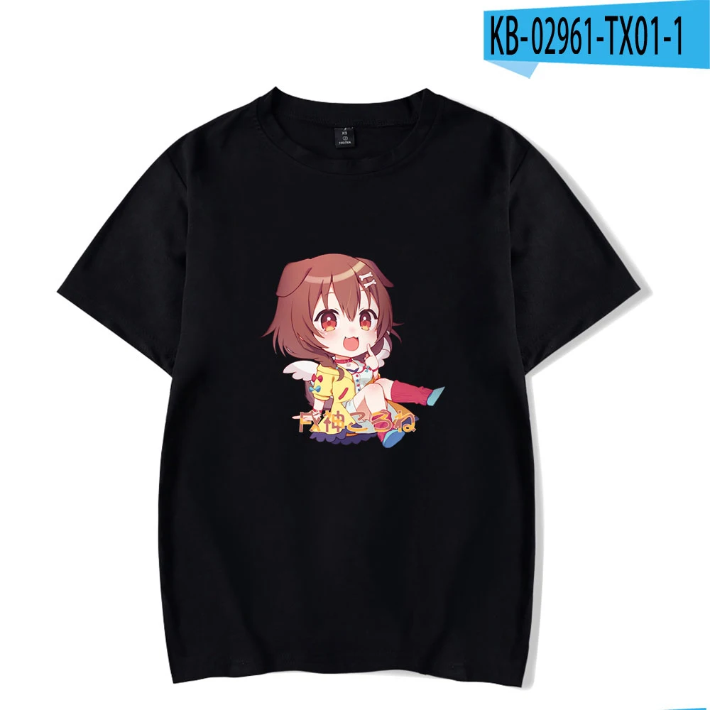 T-shirt imprimé VTuber Inugami Korone, mode estivale, col rond, manches courtes, streetwear japonais populaire Harajuku, grande taille