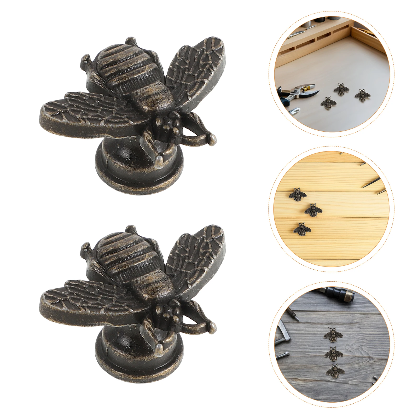 

20Pcs Bee Shape Cabinet Knob Vintage Metal Drawer Pulls for Kitchen Dresser Wardrobe Decorative Hardware Handles