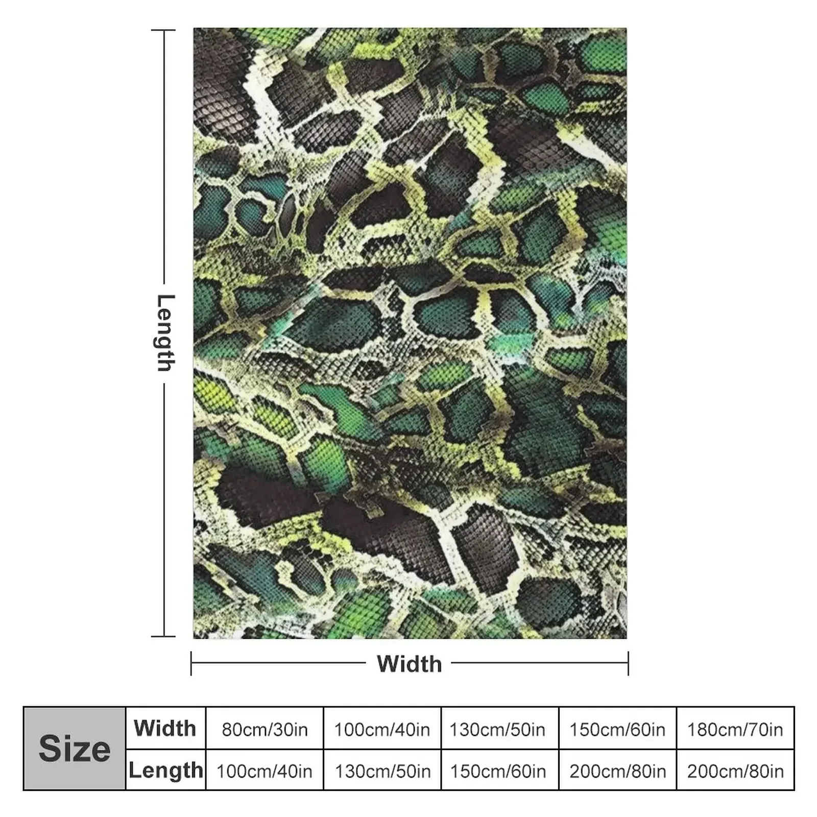 Snakeskin Throw Blanket couch cozy soft plush fuzzy picnic outdoor blanket