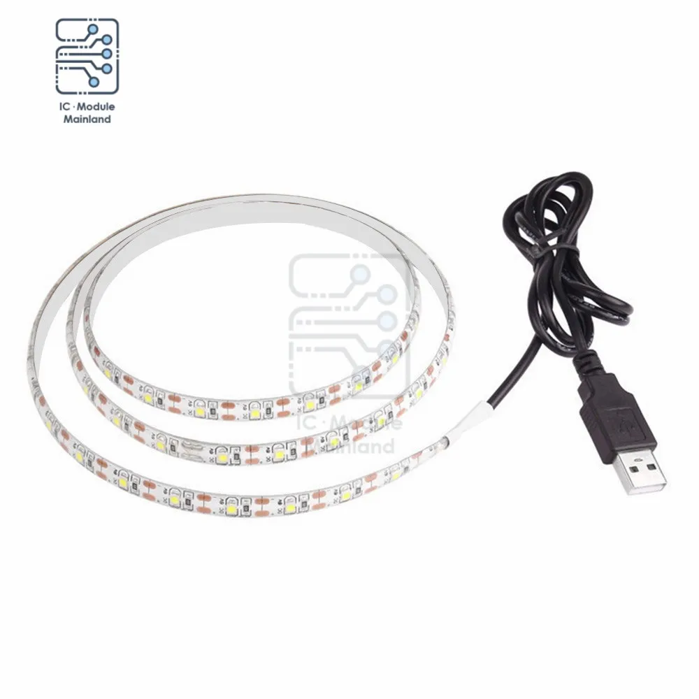 DC 5V USB LED Strip 2835 White Warm White LED Strip TV Background Strip Home Decoration Light 1.6M LED Strip Light