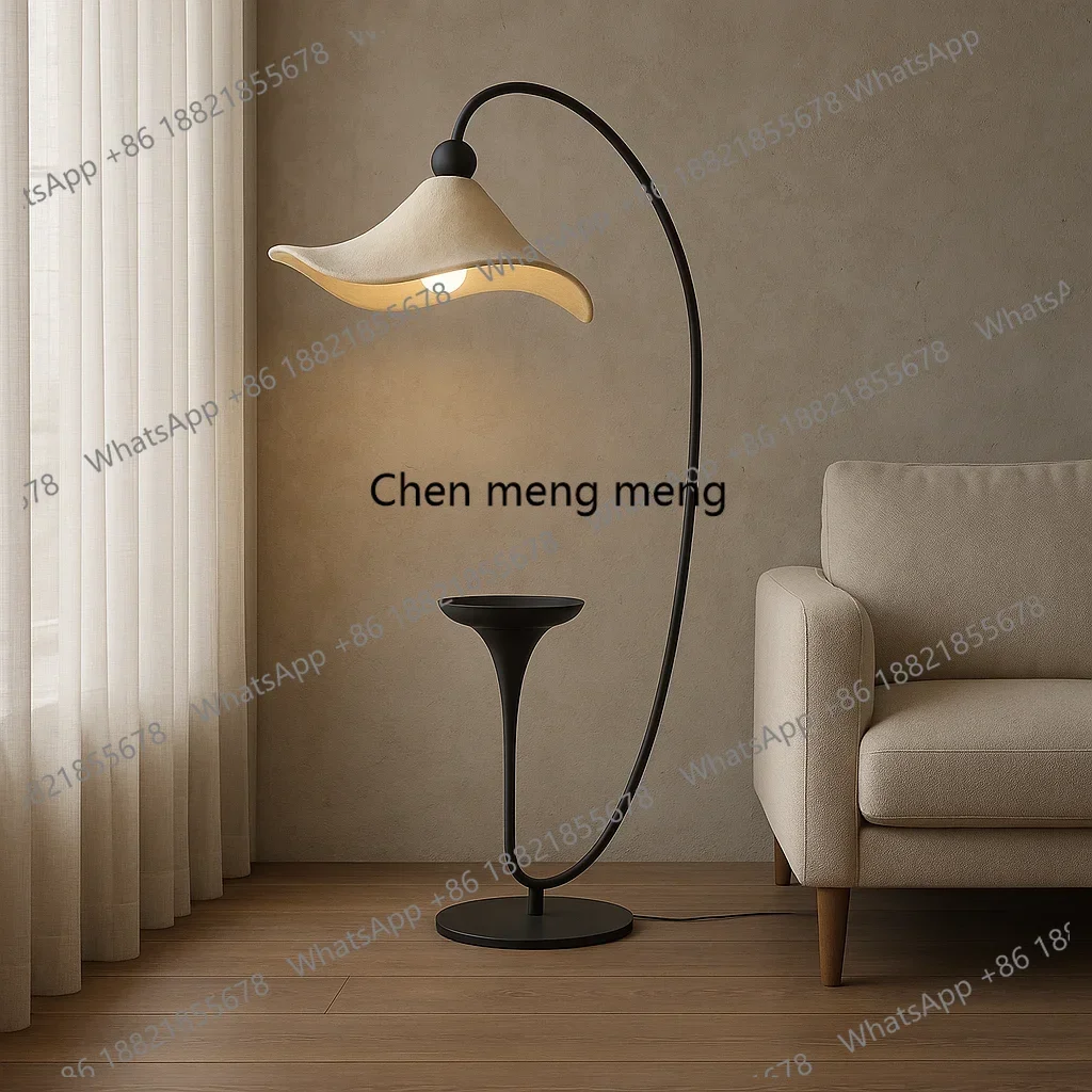 Q181 Wabi Sansan wrought iron floor lamp black and white color scheme decoration living room bedroom