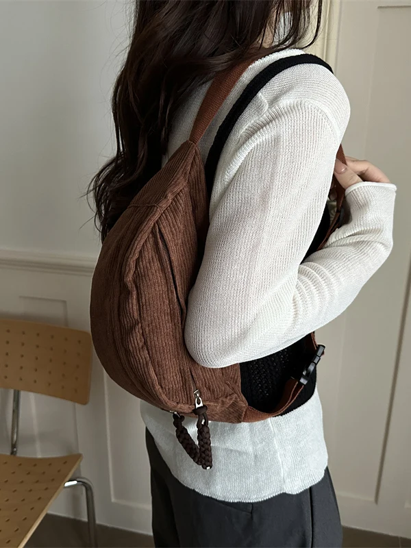Casual Chic  Color Single Shoulder Crossbody Bag Spring New Style Fashionable Ins Leisure Waist Bag for Young Women
