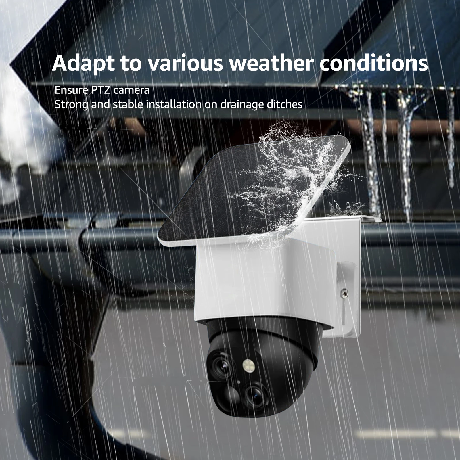 دعامة تثبيت مزراب معدني لـ Eufy SoloCam S340E30 تأمين كاميراك الشمسية 8.9*8.3*2 سنتيمتر دعامة تثبيت مزراب كاميرا مراقبة