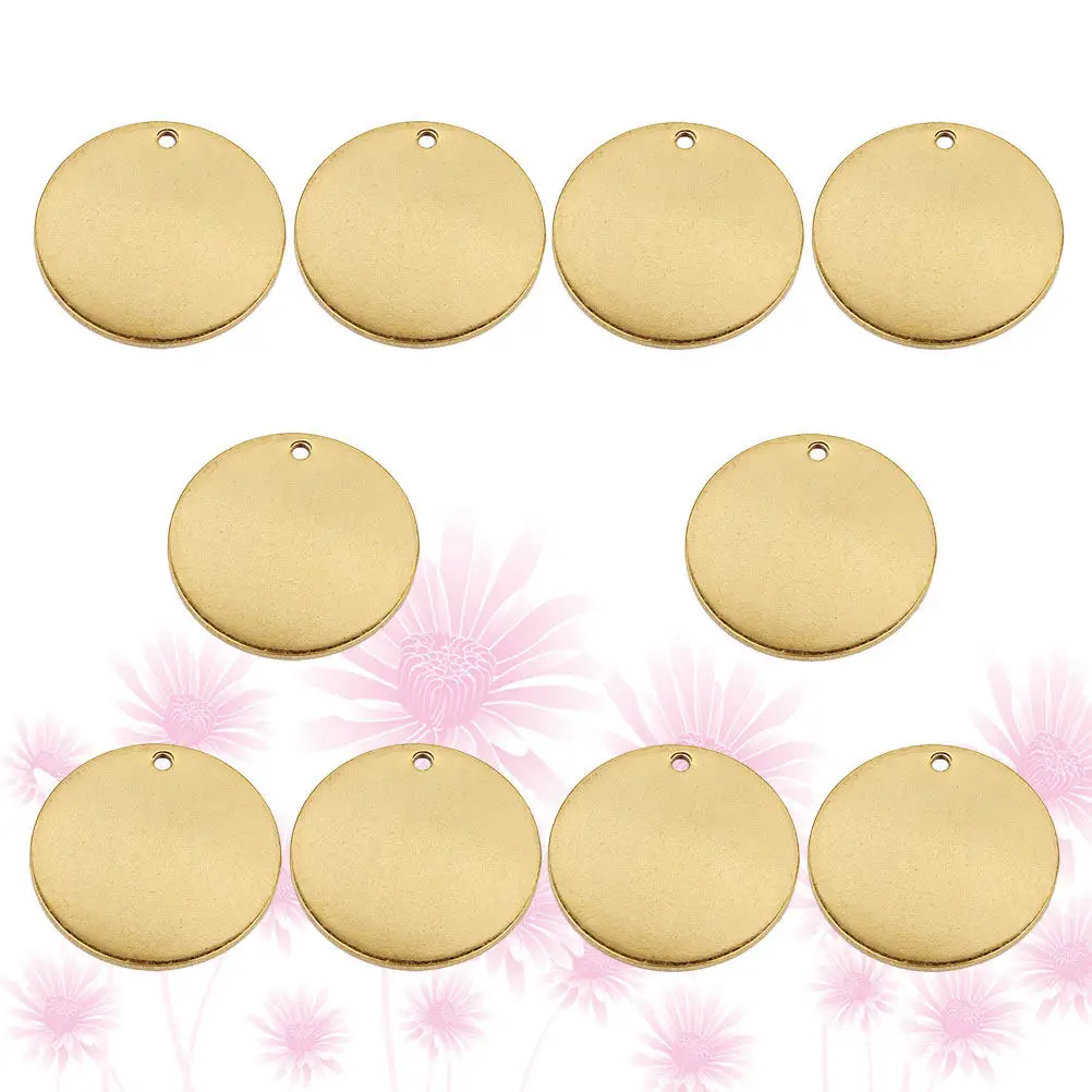 

10 шт. круглых заготовок для бирок для животных из нержавеющей стали, легкие, устойчивые к коррозии, для самостоятельного изготовления ожерелий, подвесок, идентификационных бирок для собак с номером и адресом