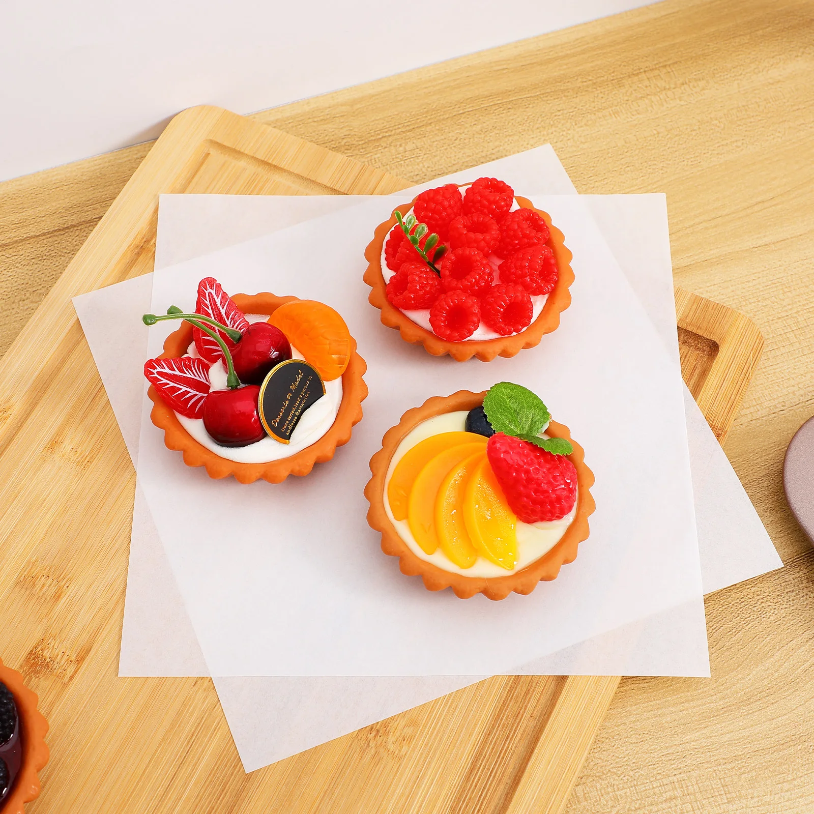 

50 Sheets Absorbent Parchment Paper Pre-Cut Squares for Baking Grilling Non-Stick Food Basket Air Fryer