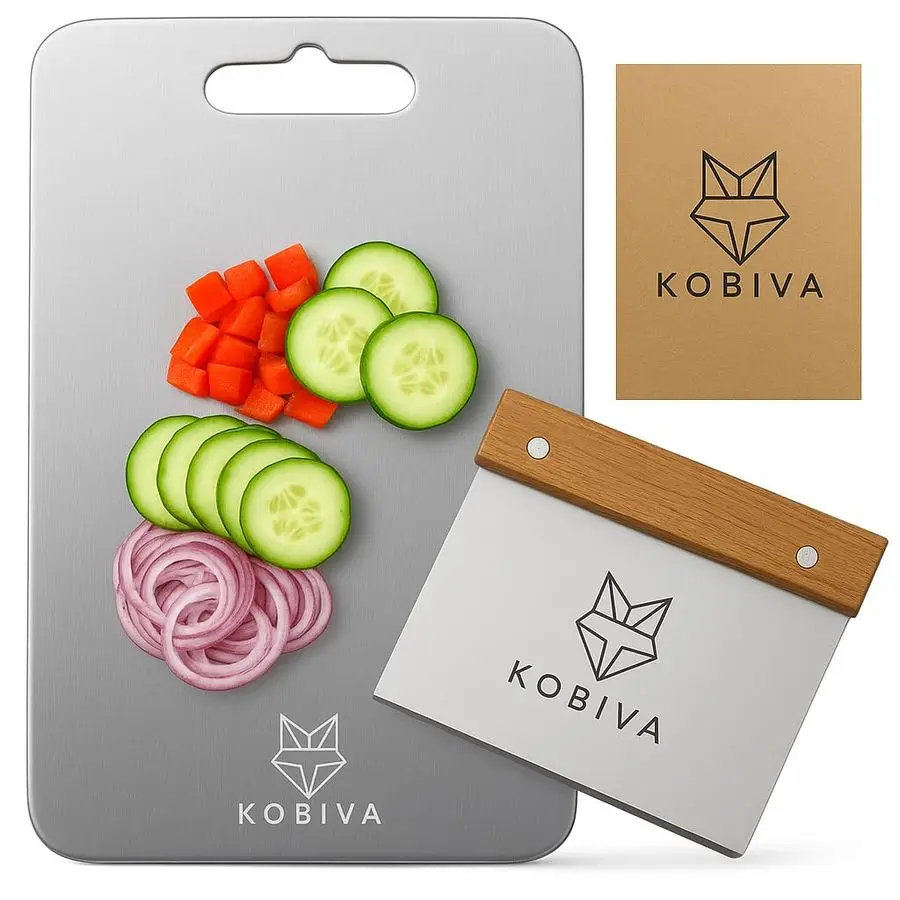 

Steel Cutting Board 1511 Food Scraper amp Chopper Set Heavy Duty Metal Chopping Board for Meat, Vegetables, Bread, Cheese amp Fr