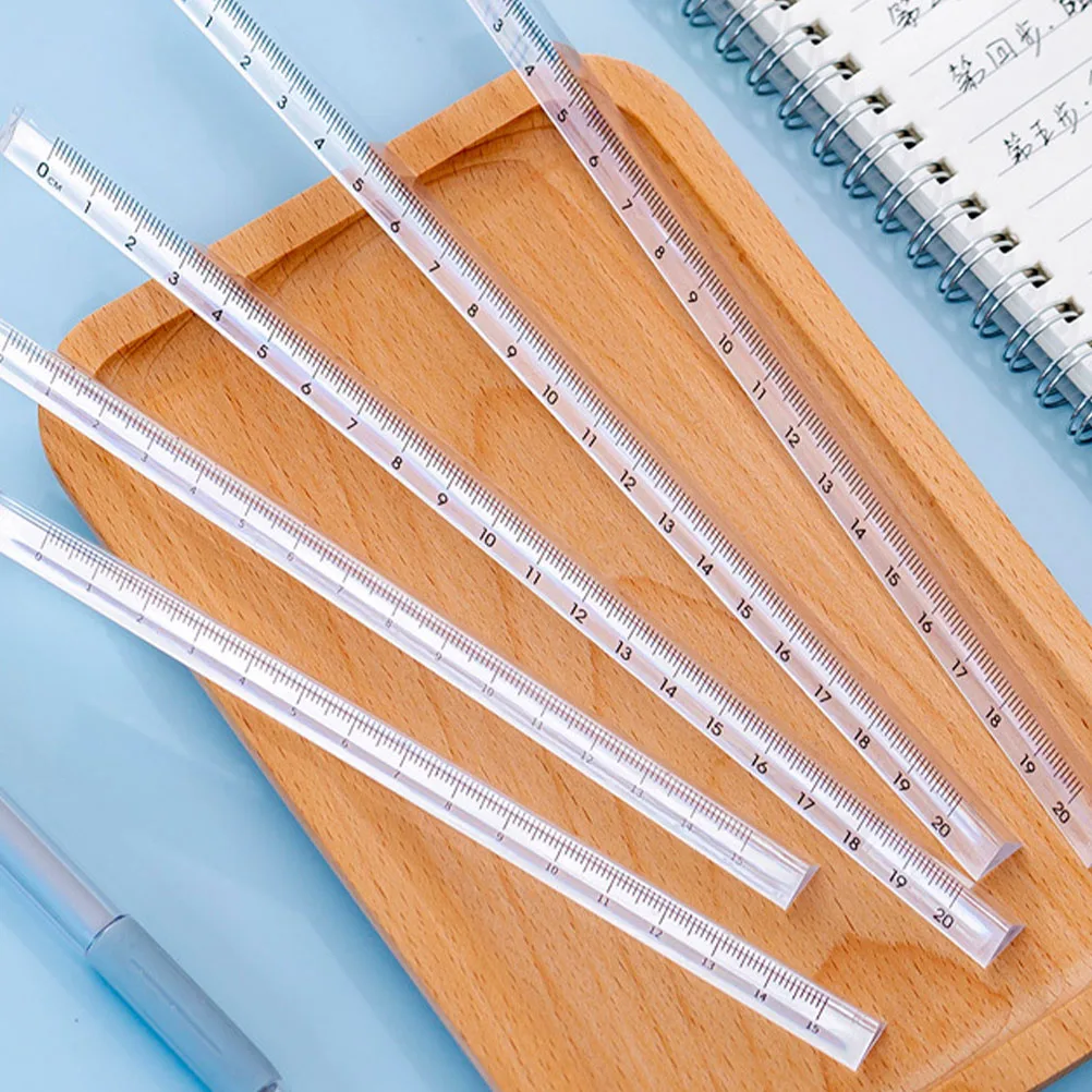 10 Pcs Ruler Scale Measuring Straight Transparent Architecture Clear Drafting Plastic Drawing Student