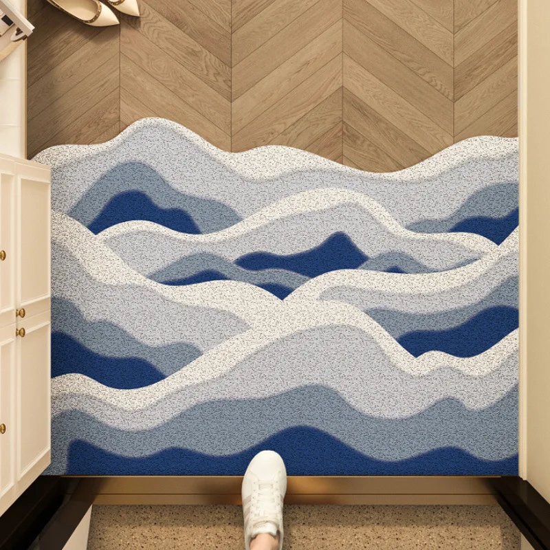 Sea Wave Door Mat, Entrance Rugs,Outdoor Mats for Front Doormat Inside Entry,Non Slip Entryway Rug,Waterproof Home Large Carpet