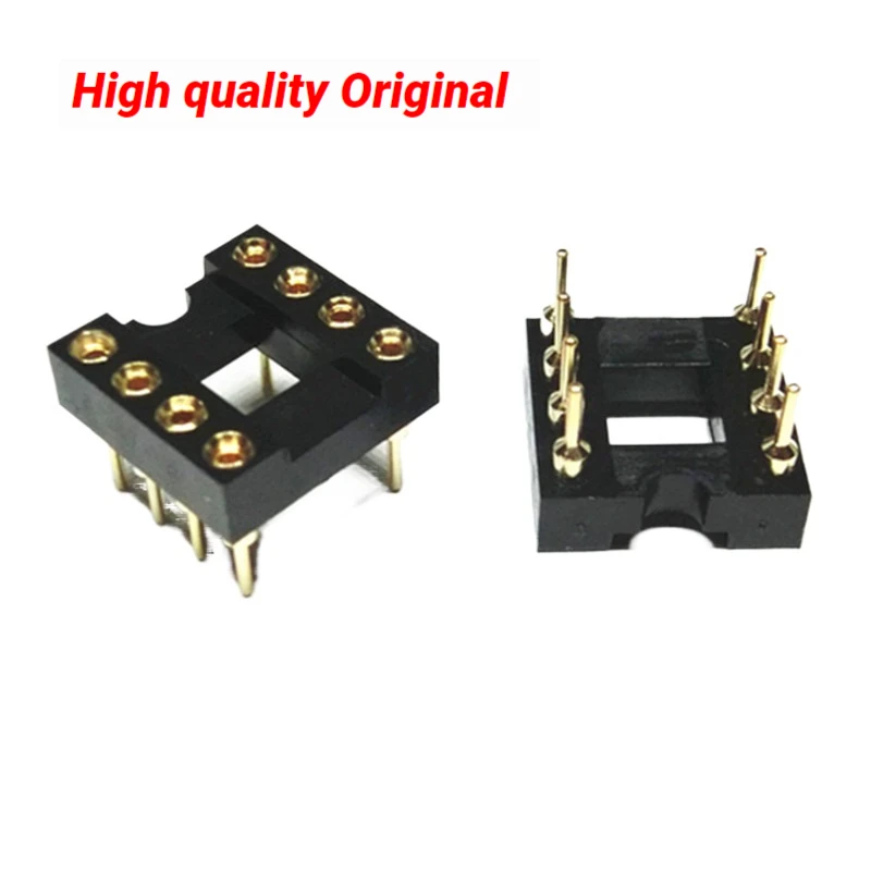 60-30PCS Original 8P Fully Gold-Plated Round Hole IC8-pin Base DIP-8 Round Pin Operation Amplifier Socket 100% Good High Quality