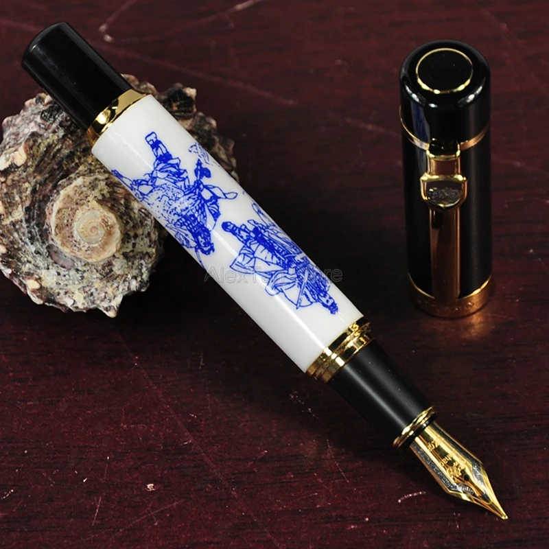 Jinhao 650 Fountain Pen Romance of the Three Kingdoms Big Size Medium Nib Writing Gift Fountain Pen For Office Home School