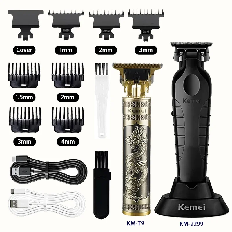 Kemei Hair Clipper KM-2299 KM-T9 Kit Men's Electric Shaver Hair Trimmer Machine Professional Hair Cutting Machine