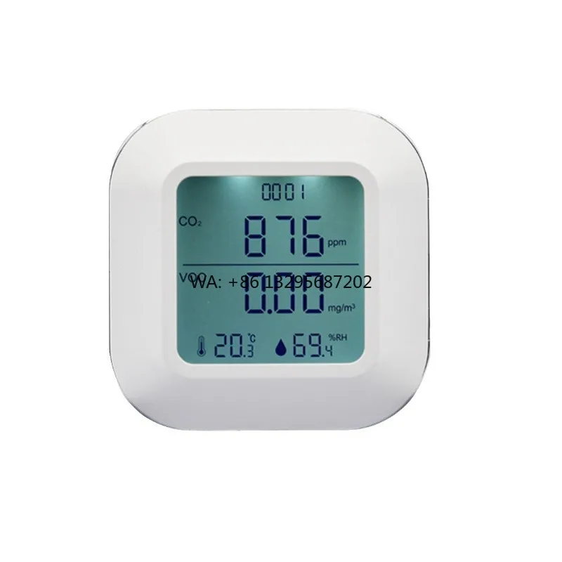 

Multi-Parameter Air Quality Monitor with High-Precision PM2.5/PM10 TVOC CO Temperature & Humidity Detection LCD Display