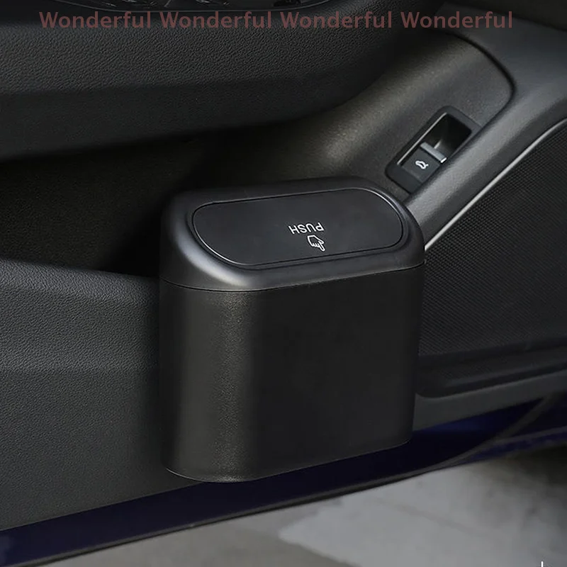 

Mini Tray Dustbin Garbage Box Door Seat Clip Stand Holder Automotive Accessories Car Interior Storage Case Trash Bin Push Can