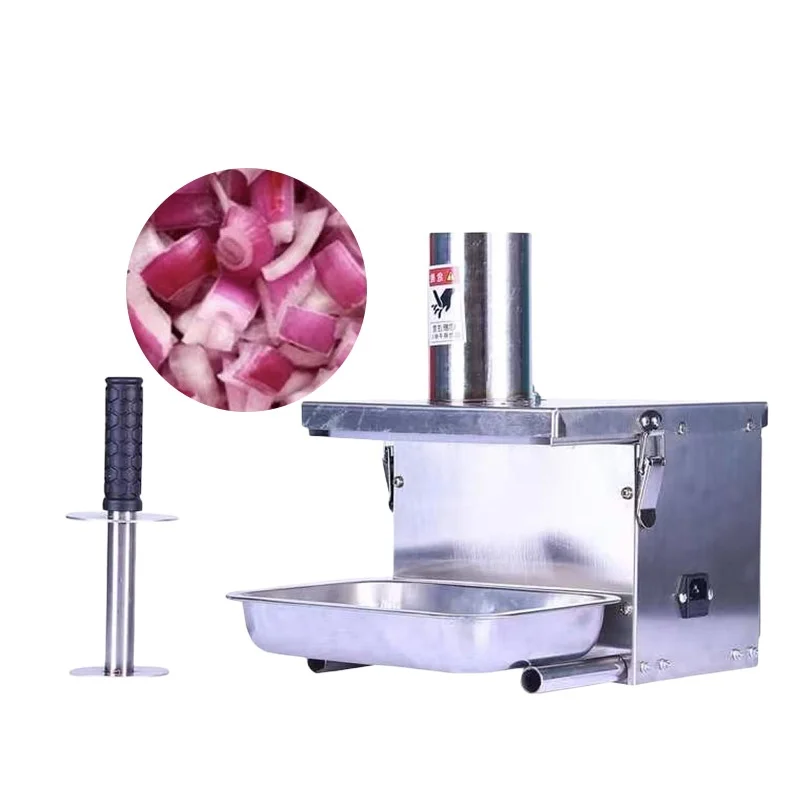 Commercial Stainless Steel Vegetables Electric Spinach Chopping Machine Garlic Onion Slicing Dicing Cutter