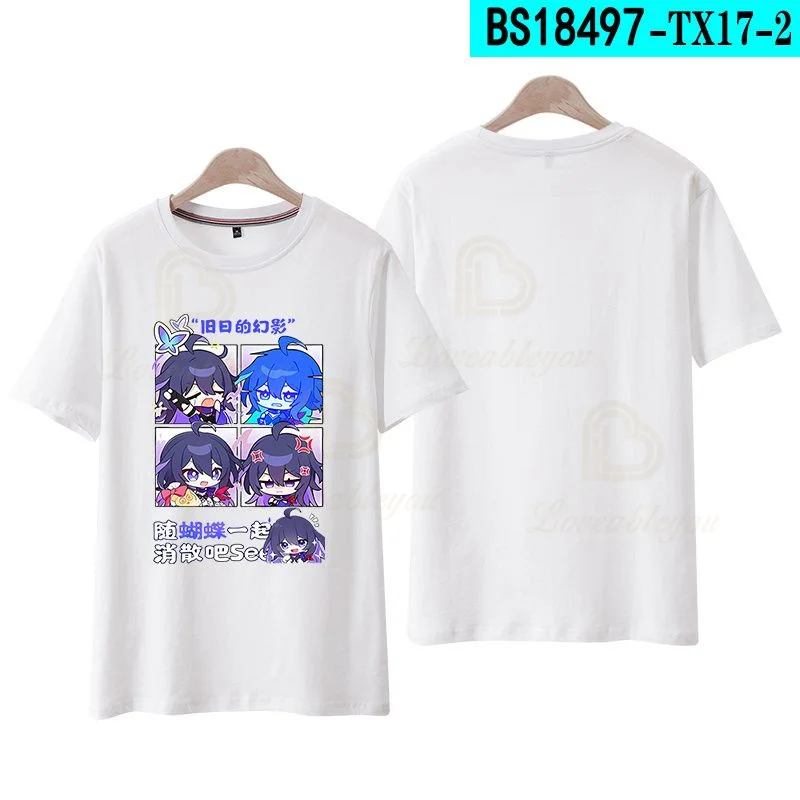 Genshin Impact Cosplay Birthday T Shirt Children Clothes Boy Girl Cotton Tee Tops Cartoon Anime Kids Clothes Gift