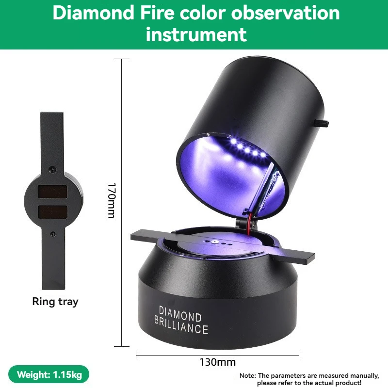 7인치 디지털 LCD 다이아몬드 허리 사이즈 거울 여덟 하트와 여덟 화살표 불꽃 색상 분석기 LCD 디지털 현미경