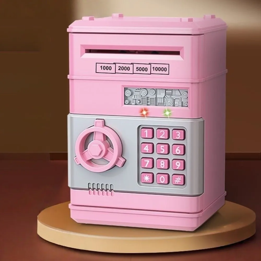 Electronic Lock Kids Electronic Money Safe Box LED Display Digital Keypad Children Saving Pot Battery Operated Money Storage